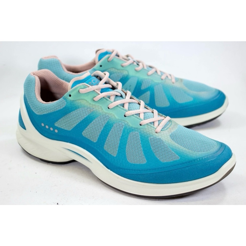 Ecco Biom Fjuel Racer Womens EU 41 US 10/10.5 Aqua Coral Comfort Running Shoes